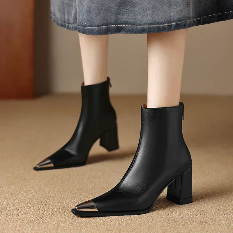 Isana | Boots For Women | Pointed Toe Block Heel Style
