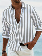 Hommes | Men’s Summer Striped Relaxed Shirt