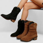 Sephira | Women's Comfortable Ankle Boots - Stylish Low Block Heel Walking Booties