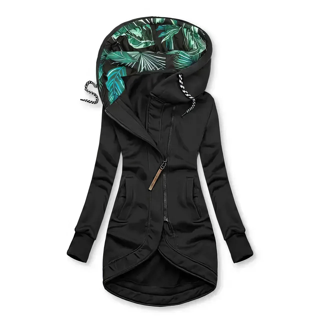 Umami | Women's Jacket | Contrast Printed Lining Black