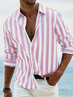 Hommes | Men’s Summer Striped Relaxed Shirt
