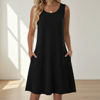 Luna | Short Women’s Summer Dress with Floral Pattern and Pockets