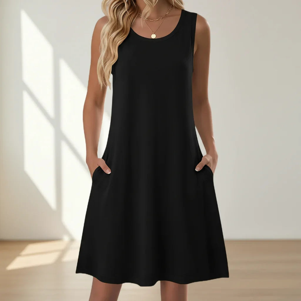 Luna | Short Women’s Summer Dress with Floral Pattern and Pockets