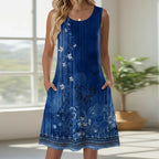 Luna | Short Women’s Summer Dress with Floral Pattern and Pockets