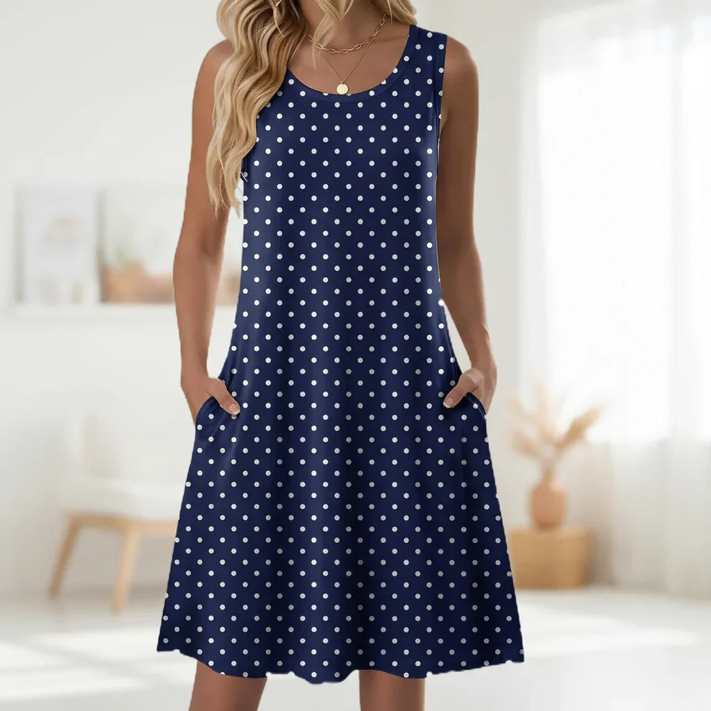 Luna | Short Women’s Summer Dress with Floral Pattern and Pockets