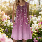Luna | Short Women’s Summer Dress with Floral Pattern and Pockets