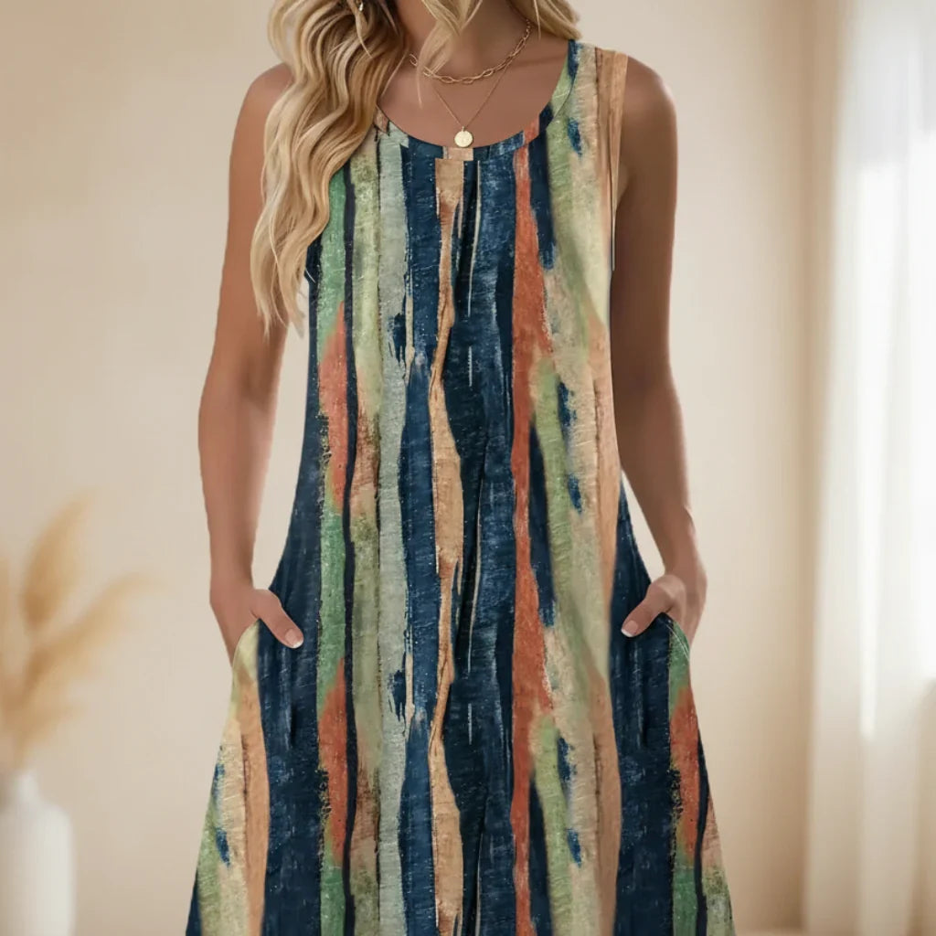 Luna | Short Women’s Summer Dress with Floral Pattern and Pockets