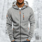 Hommes | Men's Jacket | Full Zip with Multiple Pockets Light Gray