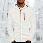 Hommes | Men's Jacket | Full Zip with Multiple Pockets White