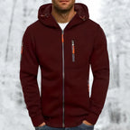 Hommes | Men's Jacket | Full Zip with Multiple Pockets Red