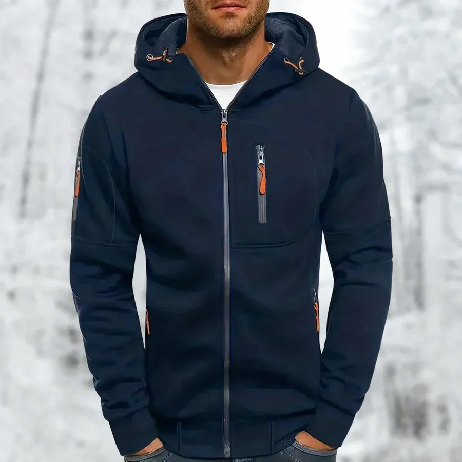 Hommes | Men's Jacket | Full Zip with Multiple Pockets Navy blue