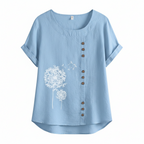 Veda | Women’s Casual Blouse – Chic Artisan Ease & Refined Slimming Silhouette