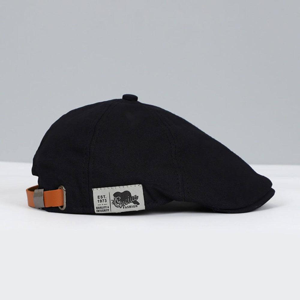 Hommes | Timeless and Elegant Flat Cap for Men Black