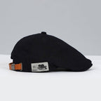 Hommes | Timeless and Elegant Flat Cap for Men Black
