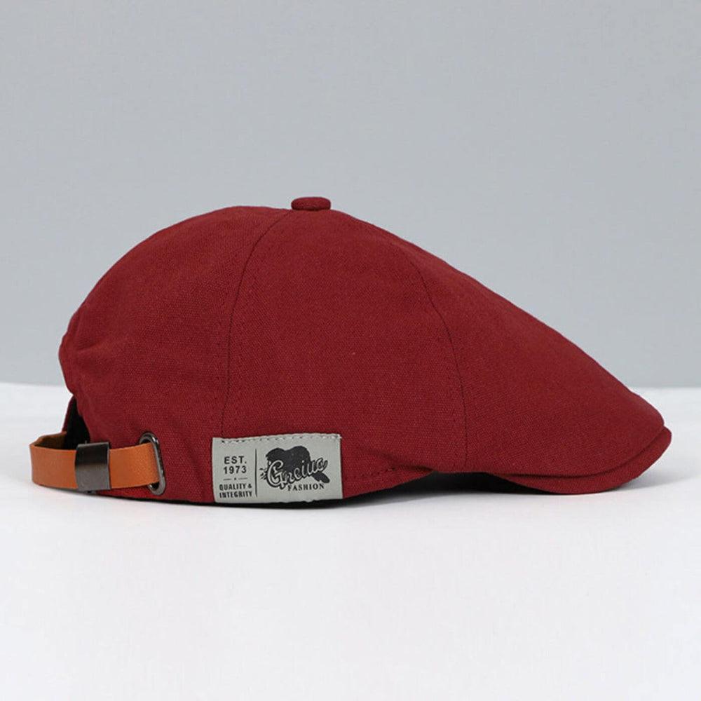 Hommes | Timeless and Elegant Flat Cap for Men Red