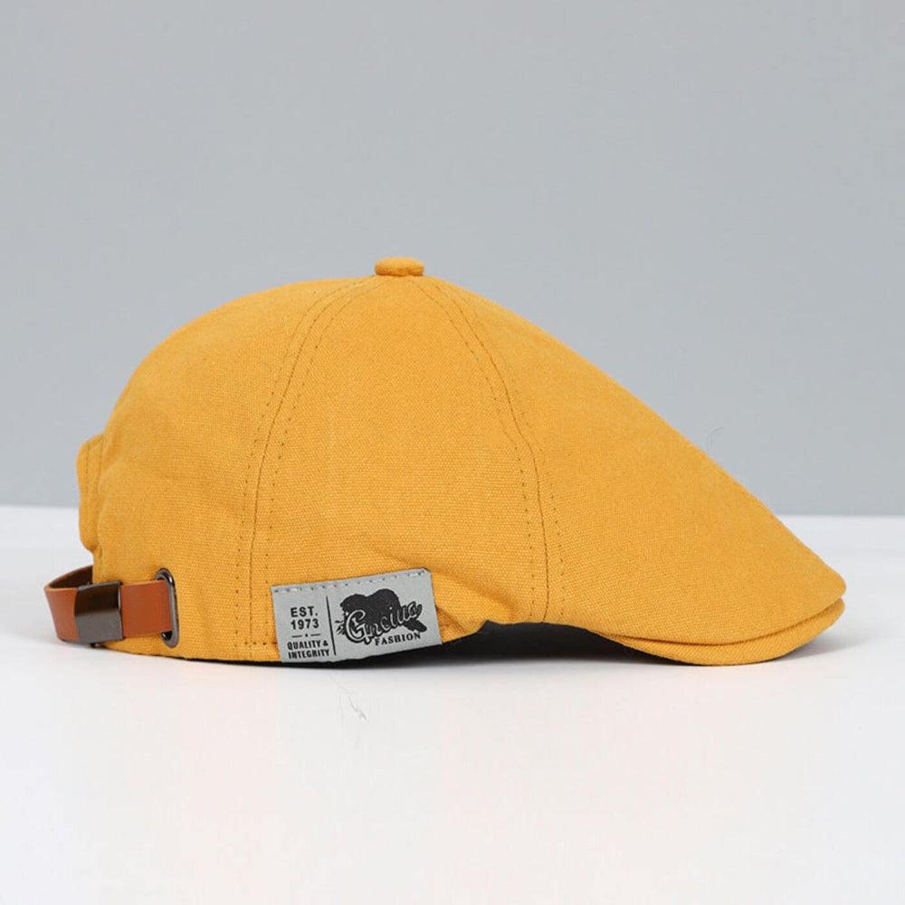 Hommes | Timeless and Elegant Flat Cap for Men Yellow