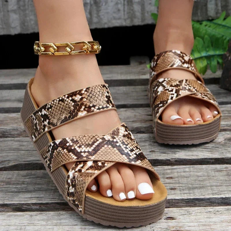 Women's Sandals for Ultimate Comfort and Support Snake print