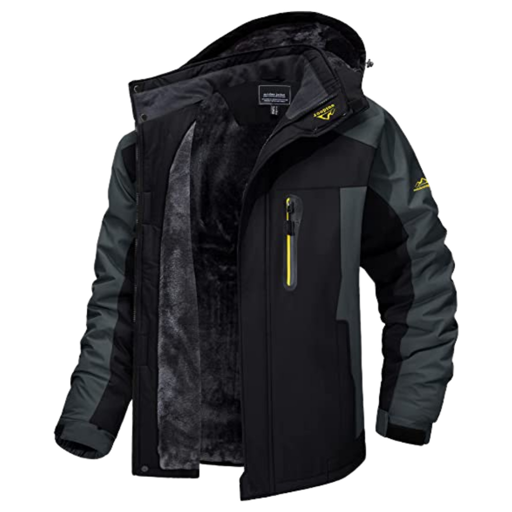 Zipari | Men's Jacket | Hooded with Multiple Pockets Black