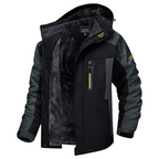 Zipari | Men's Jacket | Hooded with Multiple Pockets Black