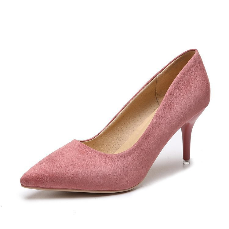 Luma | Women's Pointed Stiletto Heels – High-Gloss Finish & Elegant High Heel Design pink