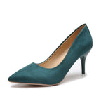 Luma | Women's Pointed Stiletto Heels – High-Gloss Finish & Elegant High Heel Design green