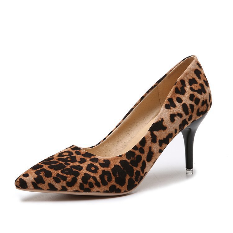 Luma | Women's Pointed Stiletto Heels – High-Gloss Finish & Elegant High Heel Design panther print