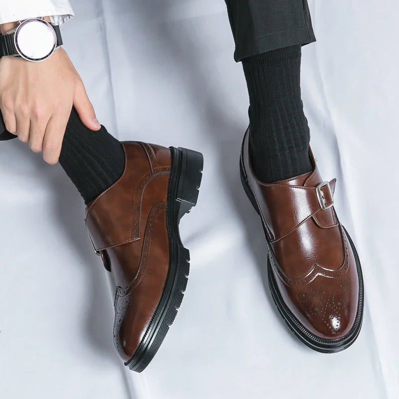 Sarto | Men's Buckle Dress Shoes – Luxury Tailored Monk Strap Shoe & Precision Comfort