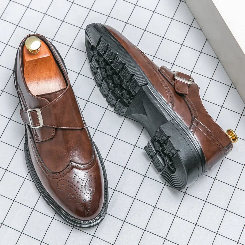 Sarto | Men's Buckle Dress Shoes – Luxury Tailored Monk Strap Shoe & Precision Comfort