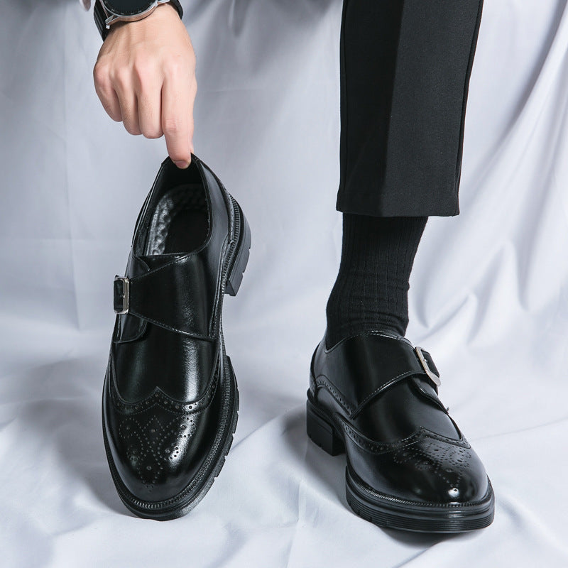 Sarto | Men's Buckle Dress Shoes – Luxury Tailored Monk Strap Shoe & Precision Comfort Black