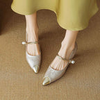Savana | Women’s Kitten Heels – Chic Pointed-Toe Slingback & Refined All-Day Elegance