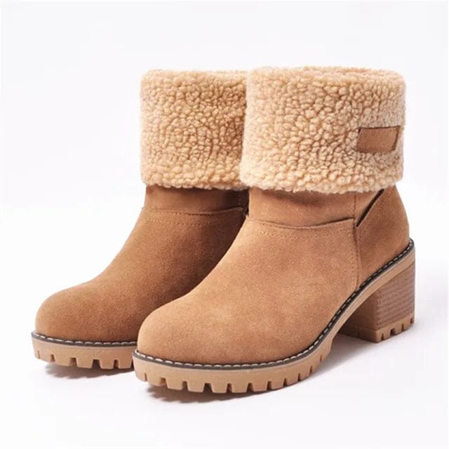 Zahara | Winter Boots for Women | Wool Mid-Calf Beige