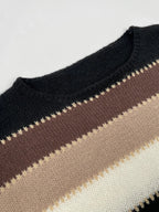 Flōre | Women's Striped Loose Fit Sweater - Oversized Knit Pullover & Slouchy Jumper