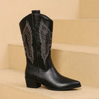 Sephira | Boots For Women | Embroidered Design Pointed Toe