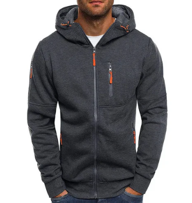 Hommes | Zip Fleece Jacket for Men | Ideal for Everyday Use Dark Grey