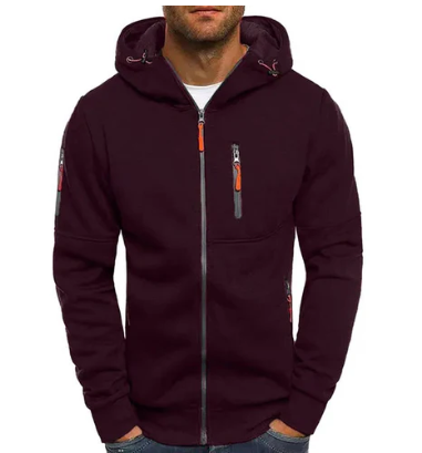 Hommes | Zip Fleece Jacket for Men | Ideal for Everyday Use Red