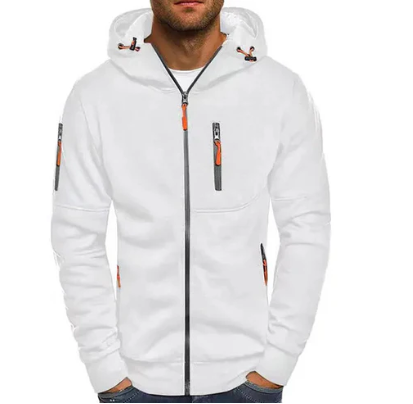 Hommes | Zip Fleece Jacket for Men | Ideal for Everyday Use White