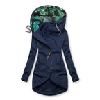 Umami | Women's Jacket | Contrast Printed Lining Blue