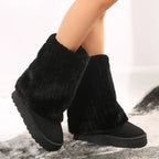 Isana | Boots For Women | Tall Shaft Platform Base Black