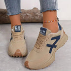 Sneakers For Women | Orthopedic Panel Upper Design Beige
