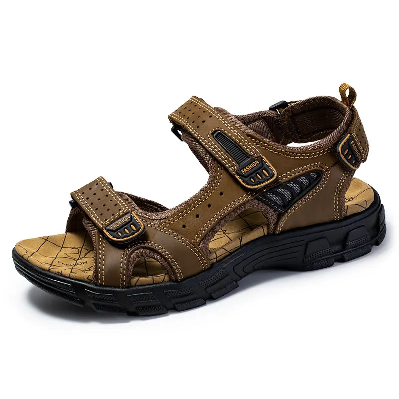 Sephira | Unisex Sandals – Adjustable Velcro, Optimal Support & Comfortable Design Dark brown