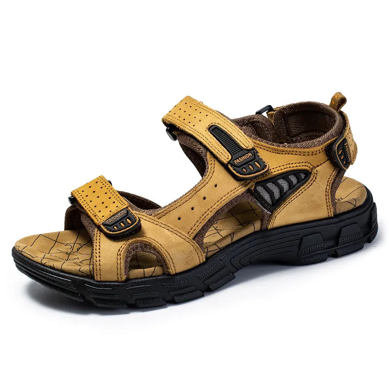 Sephira | Unisex Sandals – Adjustable Velcro, Optimal Support & Comfortable Design Camel