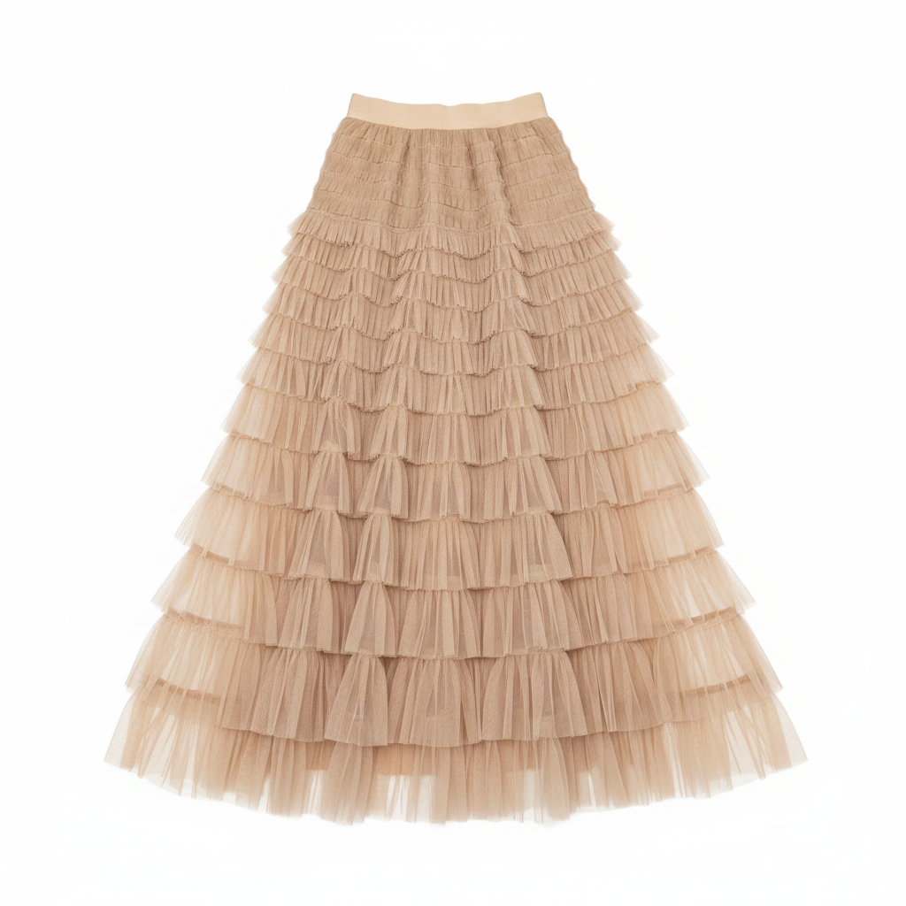 Sephira | Women's Fluffy Tulle Maxi Skirt – Elegant Tiered Look & Airy Style