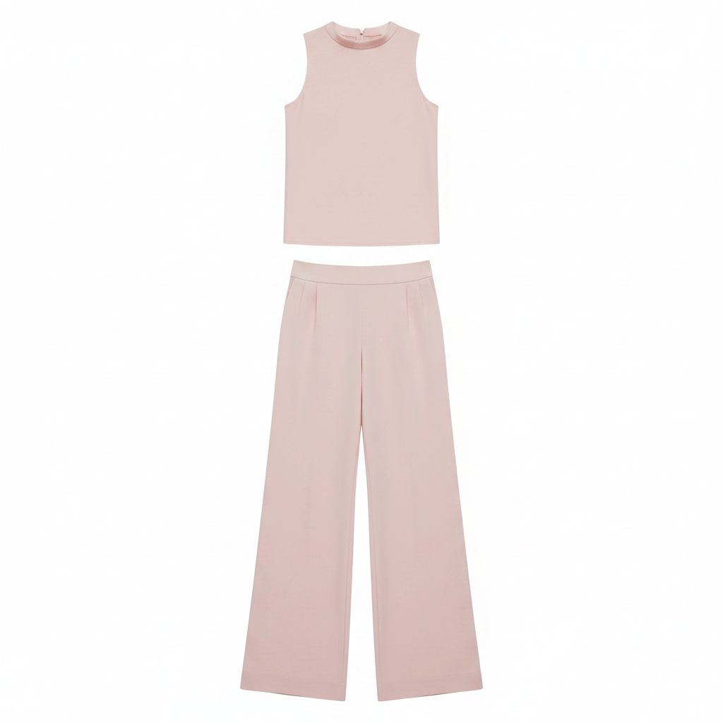 Elora | Women's Chic Wide-Leg Set – Co-ord Lounge Set & Tailored Minimalist Palazzo Suit
