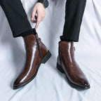 Sergio | Men's Genuine Leather Chelsea Boots – Luxury Waterproof Ankle Boot & Tailored Slimming Silhouette