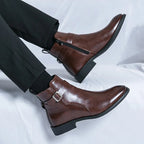 Sergio | Men's Genuine Leather Chelsea Boots – Luxury Waterproof Ankle Boot & Tailored Slimming Silhouette