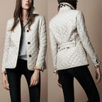 Dôre | Women’s Diamond Quilted Casual Jacket White