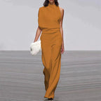 Women’s Effortless Summer Jumpsuit – Fluid Movement Tech & Sun-Kissed Palm Beach Glamour Yellow Orange