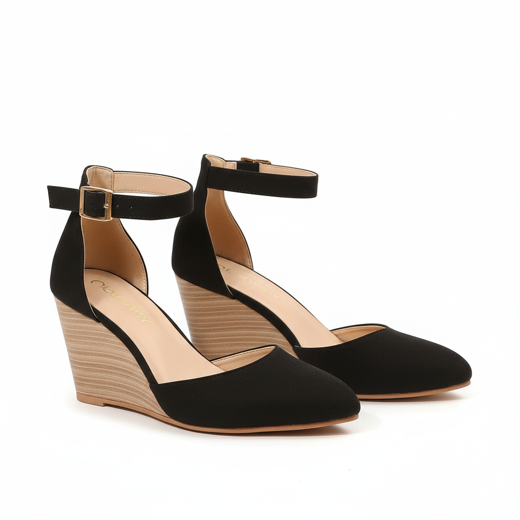 Women's Pointed-Toe Ankle Strap Wedge Sandals