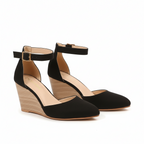 Women's Pointed-Toe Ankle Strap Wedge Sandals