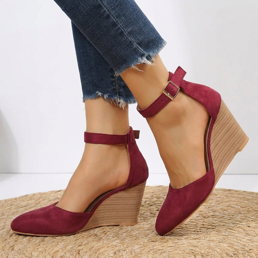 Siena Pointed-Toe Ankle Strap Wedge 2